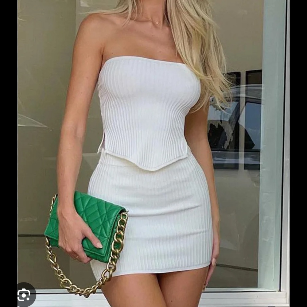 white skirt and top set. Never worn